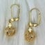 Gold Brass Crowns Earrings (Pair Display)