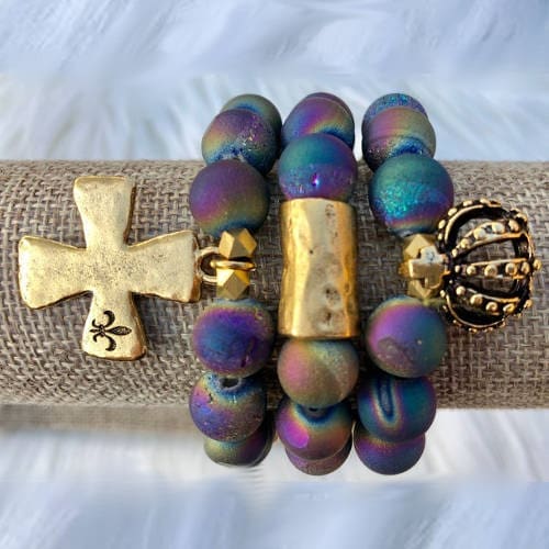 Rainbow Diffuser Bracelet (Set Of 3) display