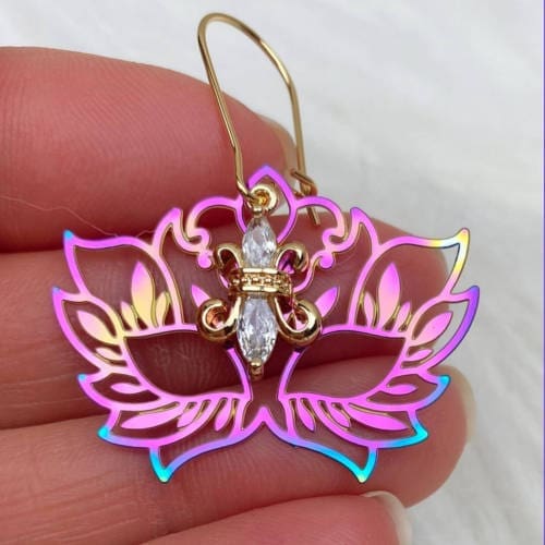 Rainbow Mask Earrings (Detail)