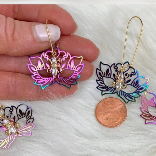 Rainbow Mask Earrings (Display size)