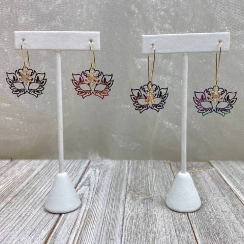 Rainbow Mask Earrings (Display)