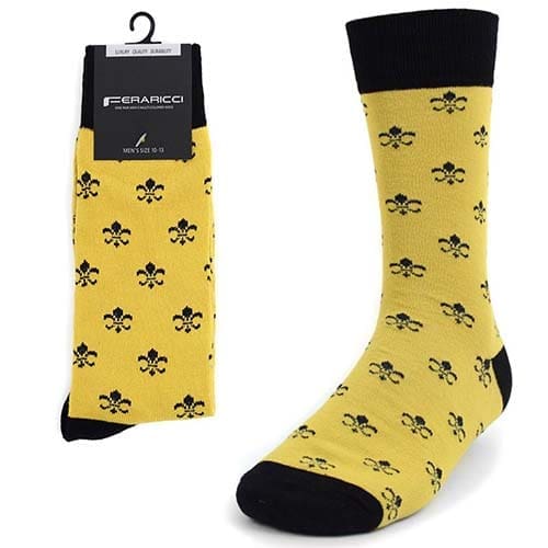 Fleur de Lis Gold Socks