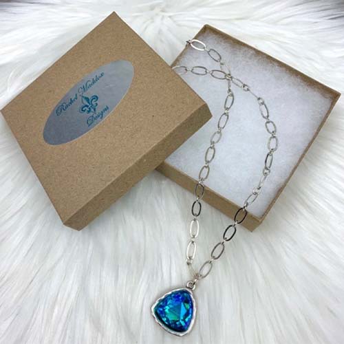 Iridescent Blue Necklace