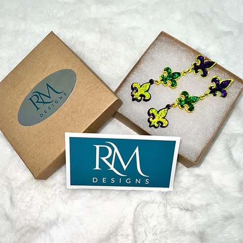 Fleur De Lis Dangle Earrings