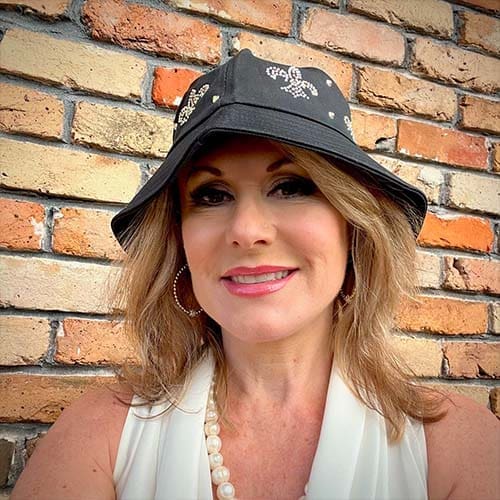 Rhinestone Fleur de Lis Hat