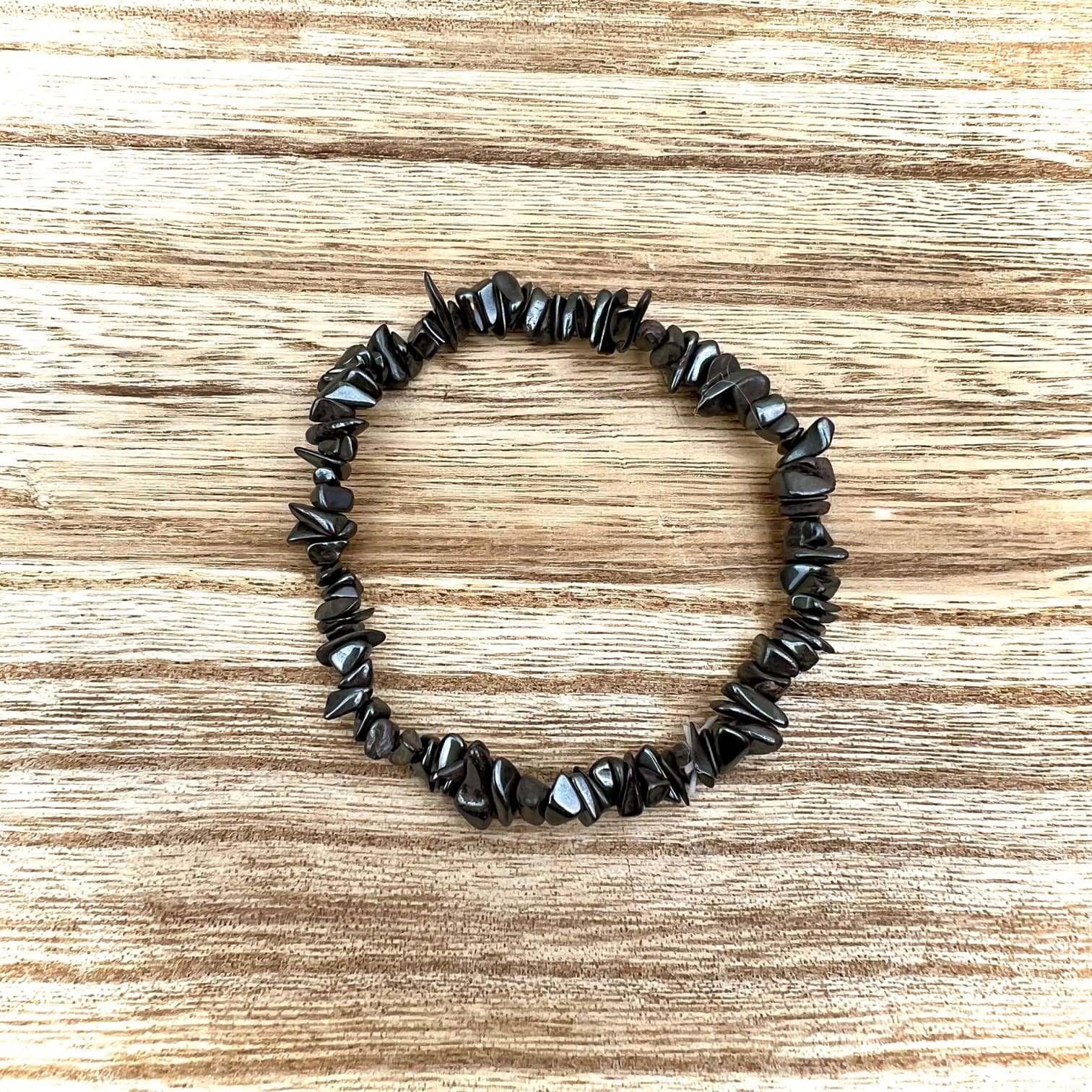 Hematite Chip Stretch Bracelet