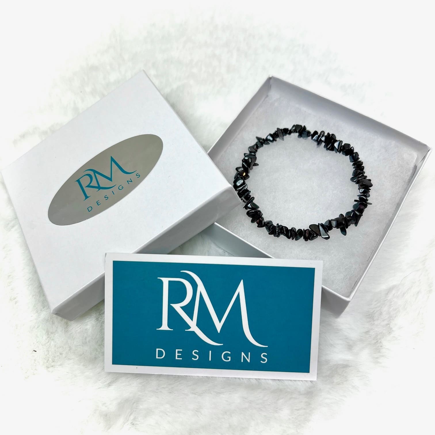 Hematite Chip Stretch Bracelet - Image 3